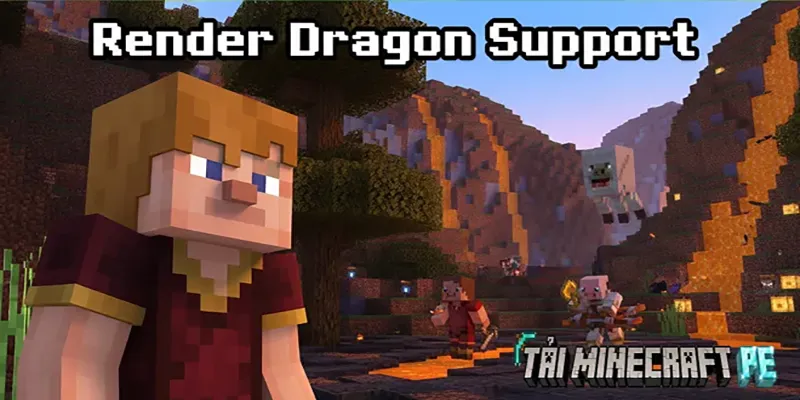 Shader Support Render Dragon: Cập Nhật Đồ Họa Mới Cho Minecraft PE